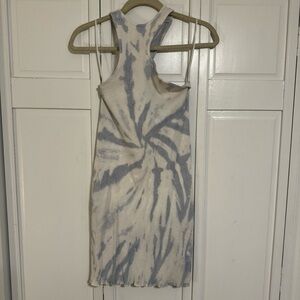 Zara Blue and White Sleeveless Dress